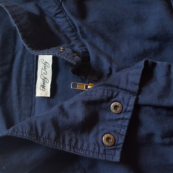 Women's Navy Blue Utility Jacket from Hoity Toity - Picture 3 of 6